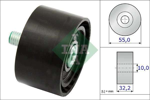 Deflection/Guide Pulley, V-ribbed belt